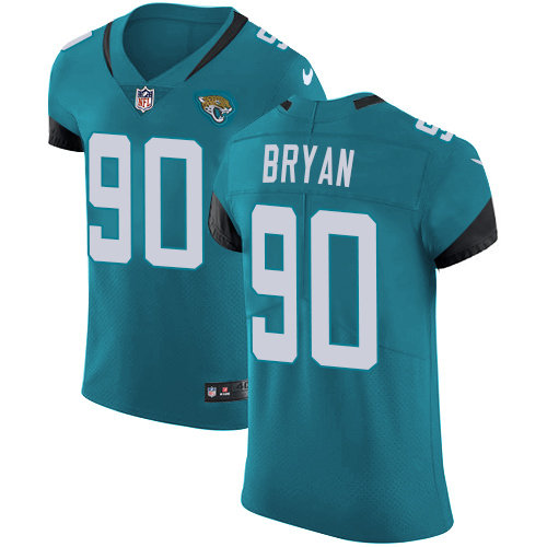 Nike Jaguars #90 Taven Bryan Teal Green Team Color Men's Stitched NFL Vapor Untouchable Elite Jersey - Click Image to Close